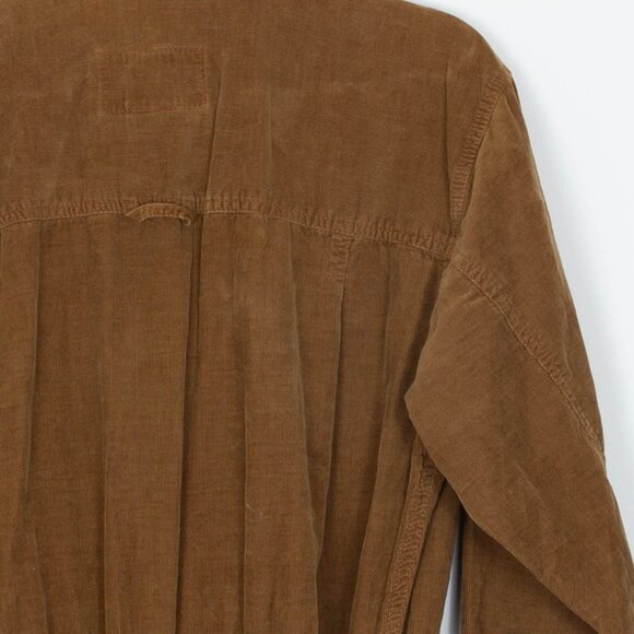 Vintage Liz Claiborne Womens Corduroy Button Front Dress Belt Size 8 Tan 80s - Picture 8 of 9